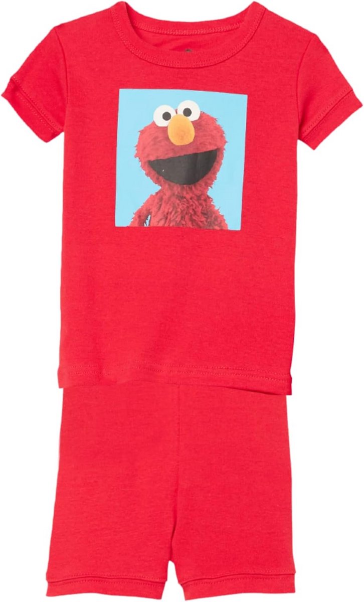 Comfortabele Jongens Pyjama Set met Lange Mouw en Korte Broek - Katoen