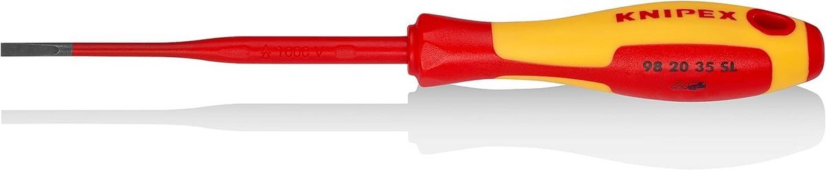 Geïsoleerde Kruiskopschroevendraaier (Slim) voor Sleufschroeven, VDE Getest met Antislip Handvat