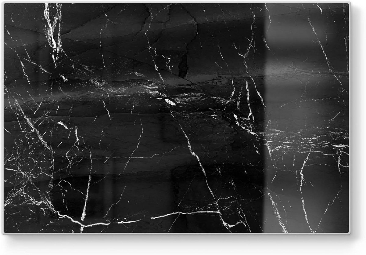 Grote Glazen Snijplank 30x20 cm Marmer Look - Hygiënisch & Antislip Keukenplank