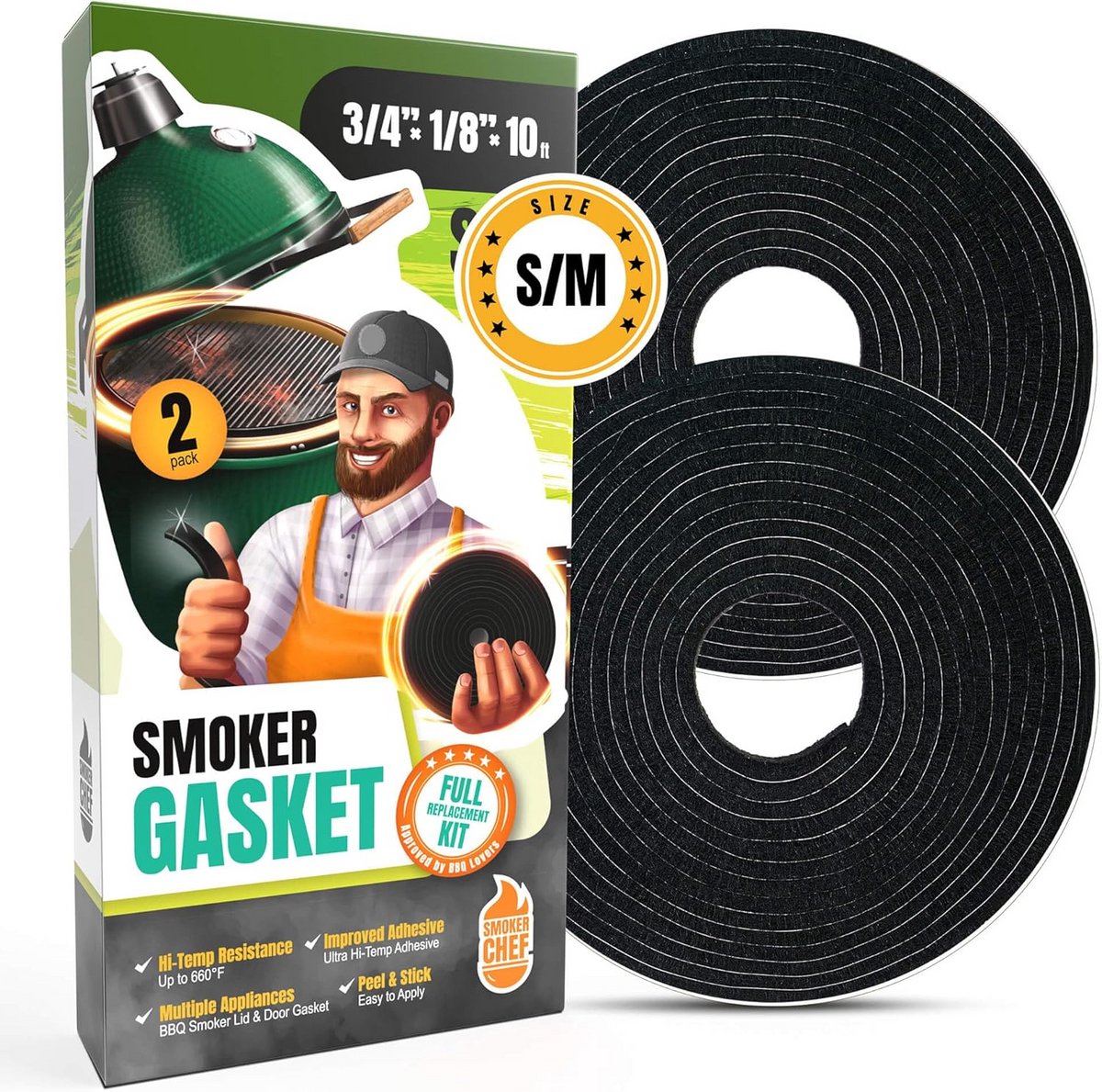 Vervangende Pakking Set voor Kamado Grill - Hittebestendige Vilt Afdichting