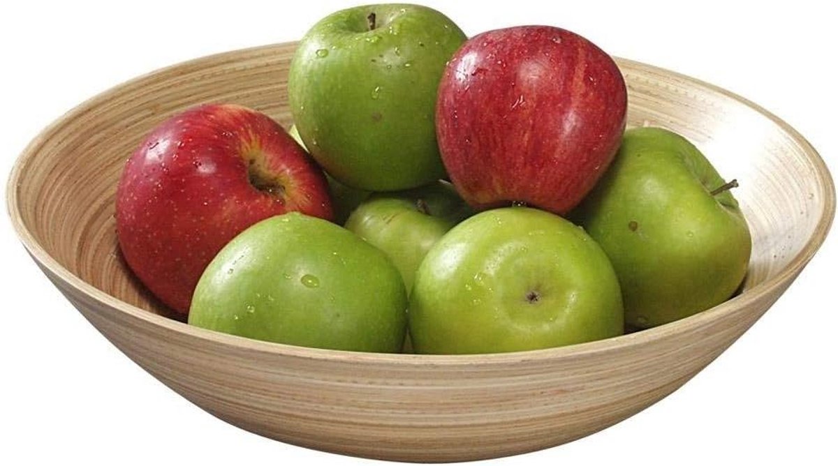 Houten Fruitschaal Rond 30 cm - Serveerschaal voor Salade, Brood of Gebak