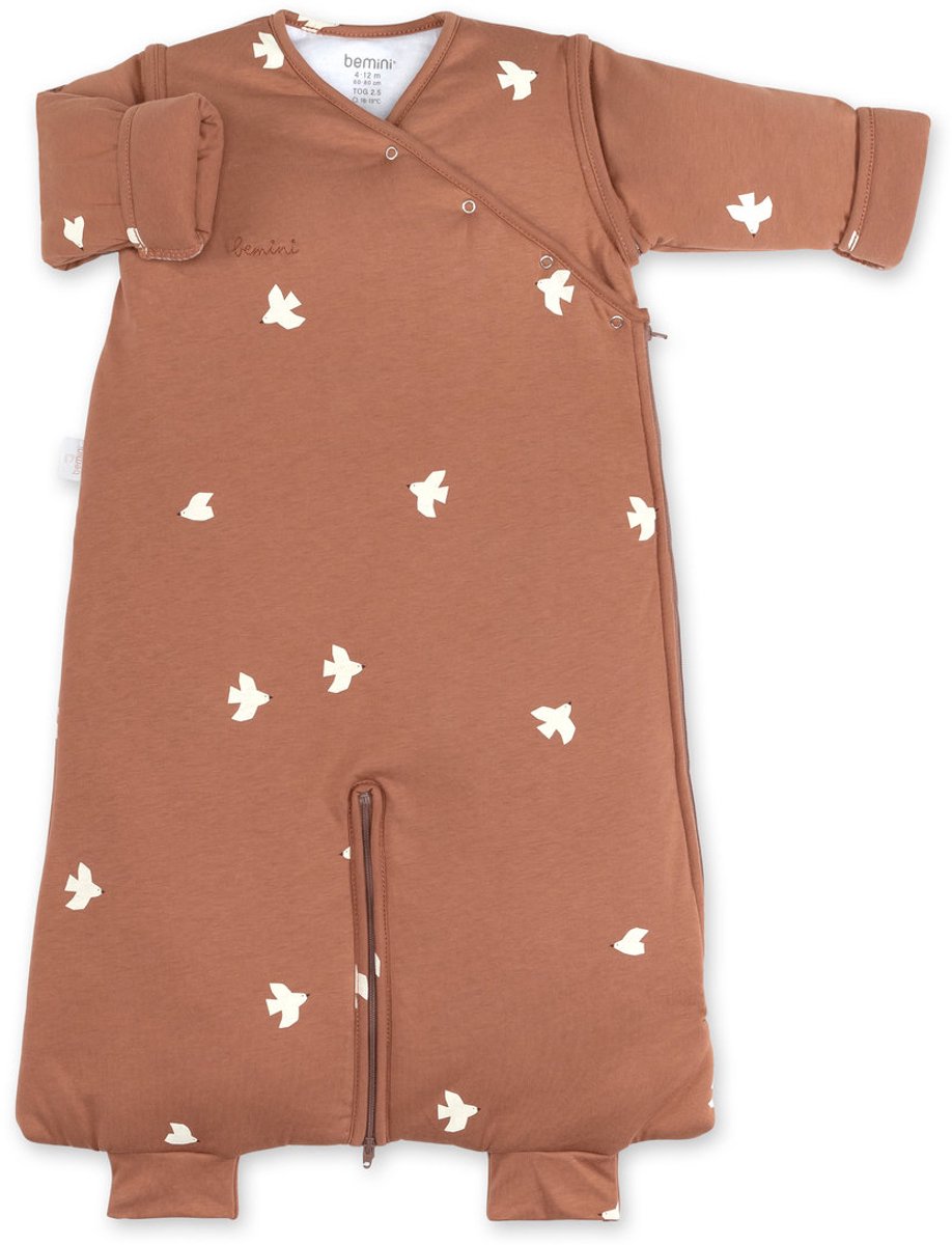 BEMINI Babyslaapzak - MAGIC BAG 4-12m - TOG 2.5 - Knus cocon - Piuma moka