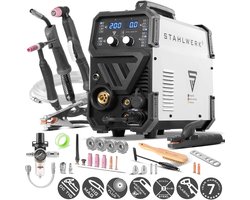 STAHLWERK CTM-250 ST Combilasapparaat TIG + MIG/MAG + MMA/ARC + CUT/Plasma met 200 ampère en 45 ampère plasmafunctie
