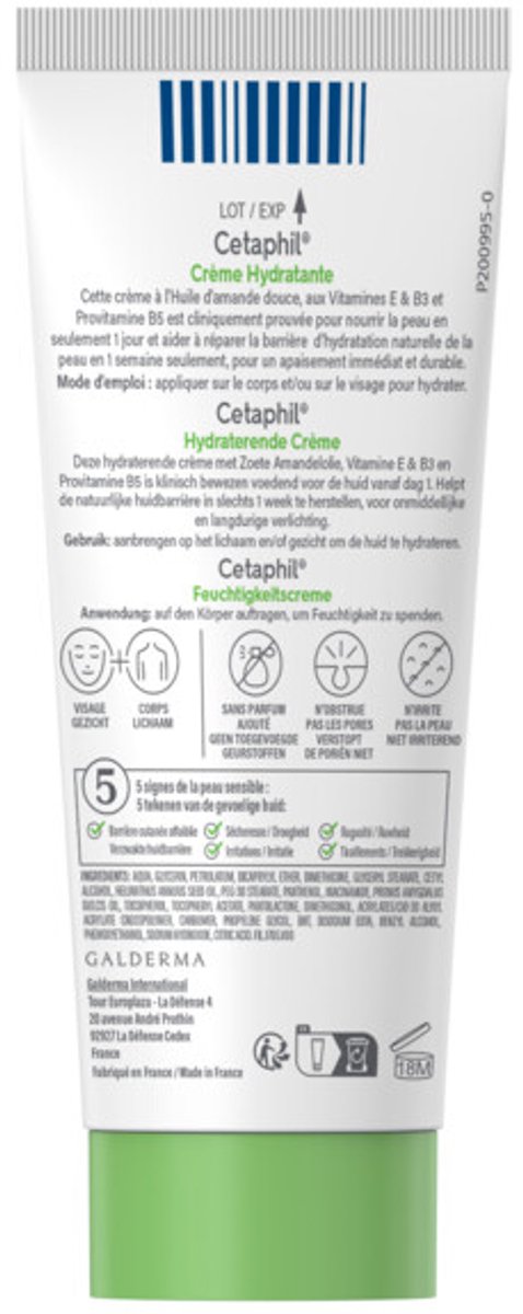 Cetaphil Hydraterende Crème - 2 x 100 gr - Voordeelverpakking