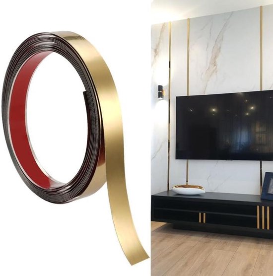 Wandlijst van roestvrij staal - zelfklevend - flexibel design - voor