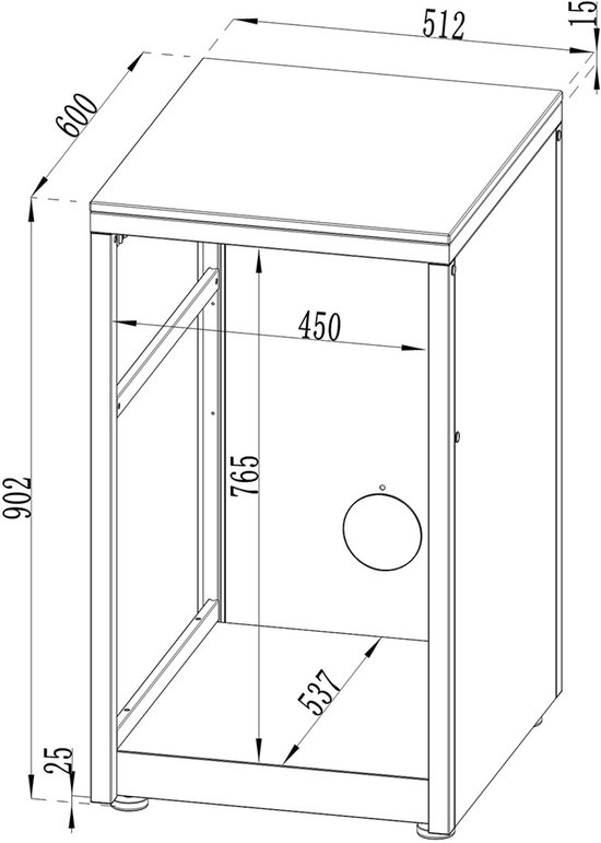 Cozze® Elements buitenkeuken 52 - koelkastmodule voor naadloze integratie en extra werkruimte van Cozze — afbeelding 2