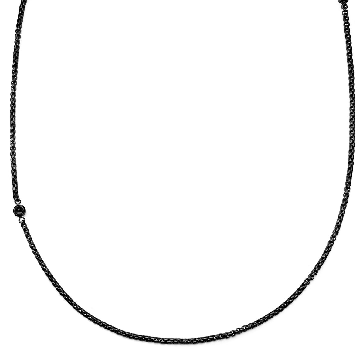 Rico Zwarte Boxchain-ketting