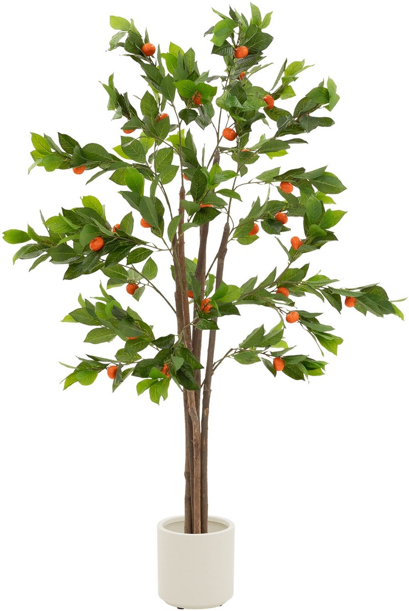 ml-design kunstmatige sinaasappelboom 160 cm realistische kunstplant met sinaasappels voor binnen en buiten decoratieve nepboom onderhoudsvriendelijk in pot voor woonkamer kantoor balkon snelle opbouw natuurgetrouw uiterlijk plastic kunstplant Groen
