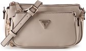 GUESS sac à épaule bandoulière Noelle II Double Pouch Crossbody Bag Taupe