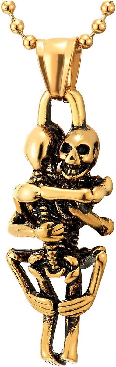 Vintage Schedel Schedel Hanger Ketting Roestvrij Staal - Uniseks