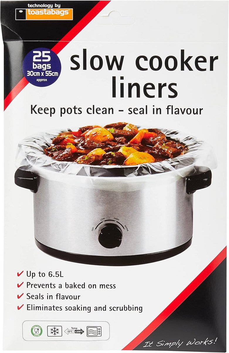 25x Slowcooker Zakjes Antislip Transparant - Kookzakken voor Behoud van Smaak