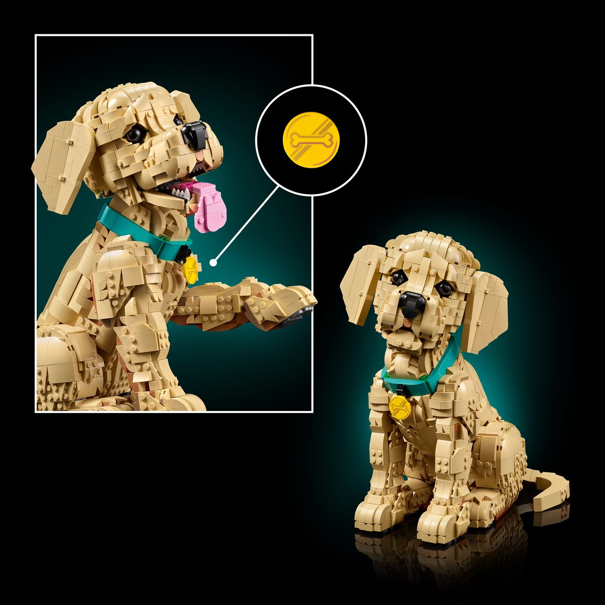 LEGO® Icons Golden Retriever Puppy - Decoratieve Dierenfiguur - Bouwset voor Volwassenen - 11384 – foto 2