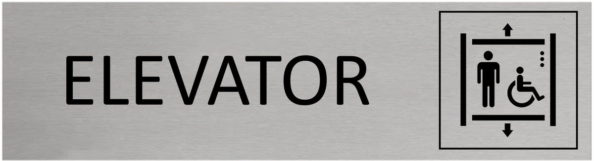 CombiCraft Aluminium deurbordje Elevator 165x45mm met tape - per stuk
