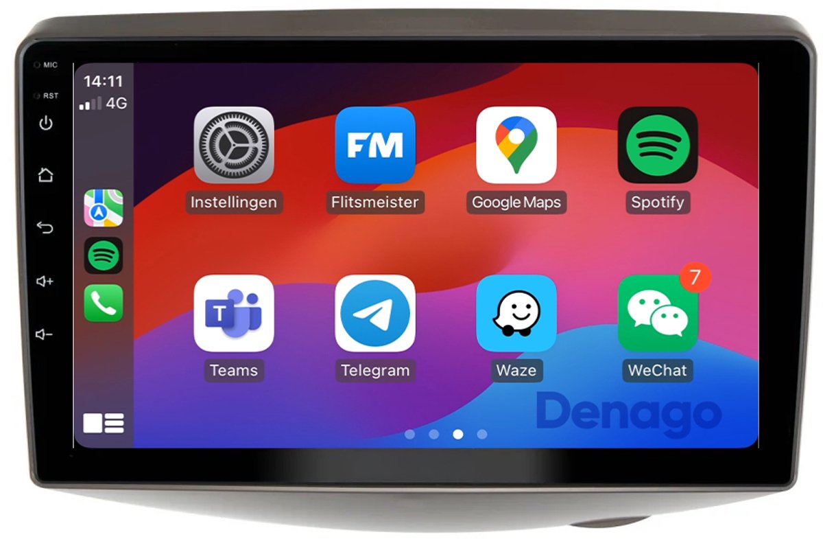 CarPlay autoradio geschikt voor Toyota Yaris Low versie | 1999 t/m 2005 | Android 13 | 9 inch | Draadloos Apple CarPlay & Android Auto | 2GB + 32GB | QuadCore | Denago DNG-A351 | 2025 model | 1999 2000 2001 2002 2003 2004 2005 | Bluetooth & Wifi