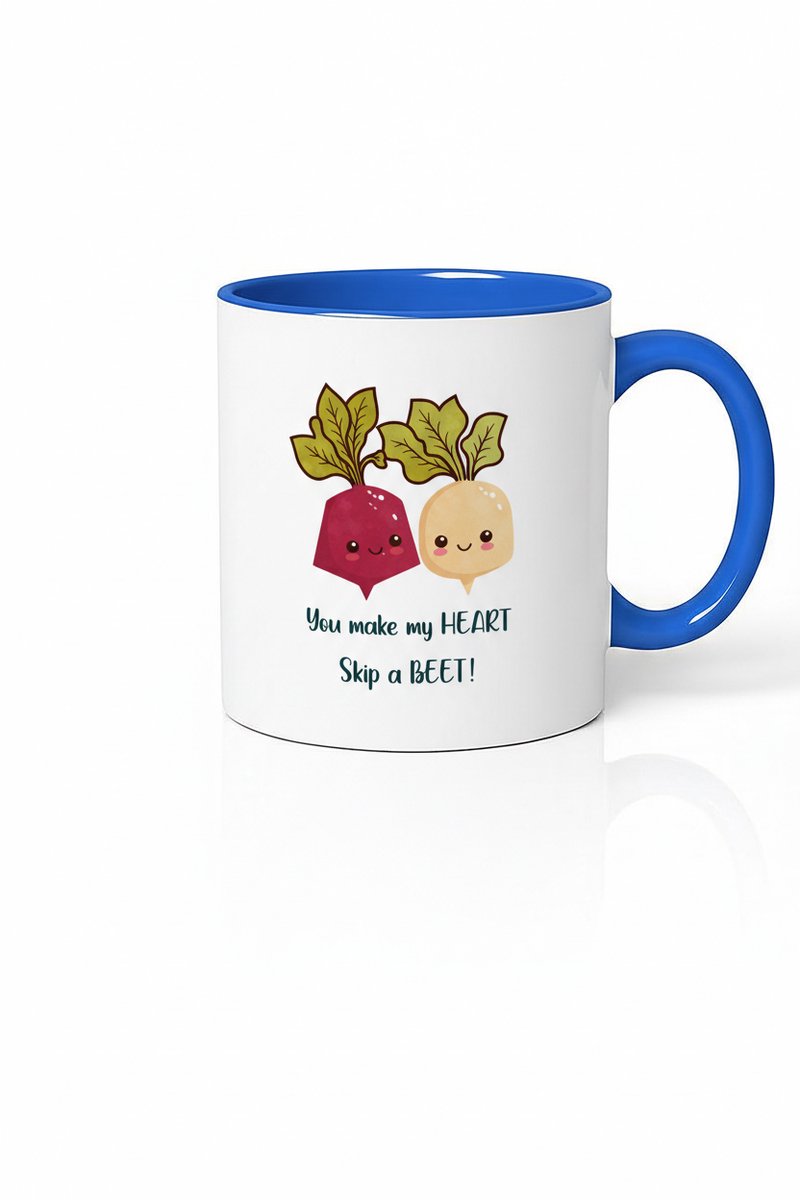 Mok met Grappige Bieten Pun: 'You Make My HEART Skip a BEET' – Uniek Cadeau