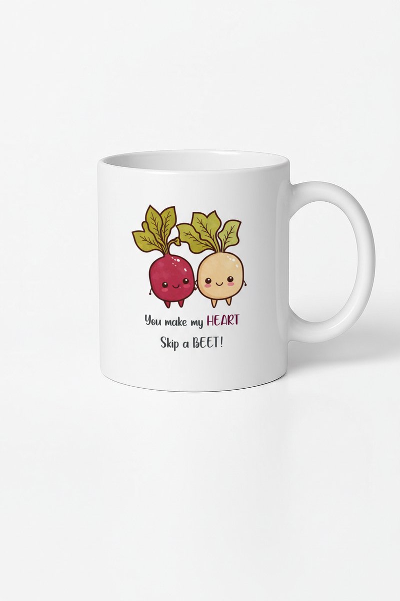Lieve Bieten Mok - You Make My HEART Skip a BEET - Grappig Cadeau
