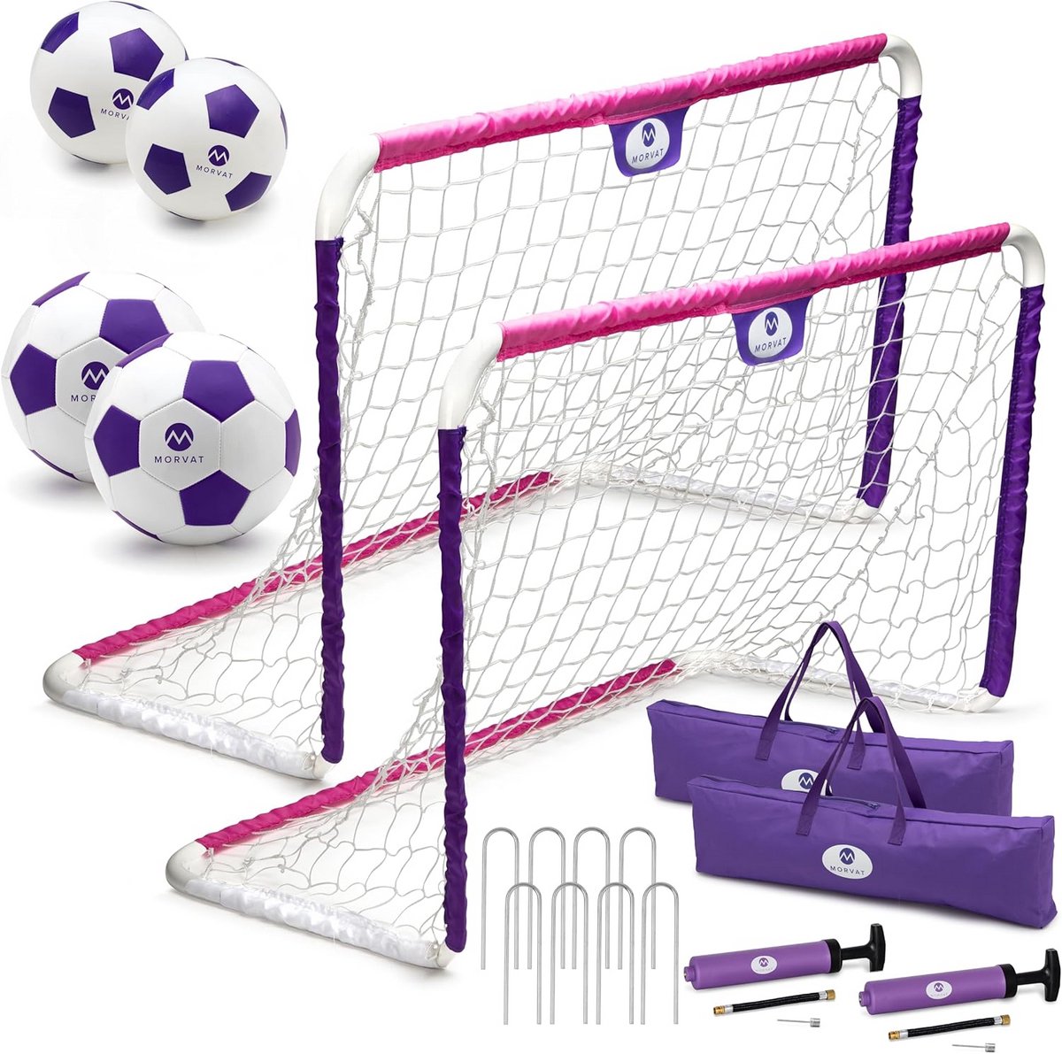 1200x1191.jpg Draagbare Kindervoetbaldoelset voor Buiten met Metalen Stangen en Accessoires - Afbeelding 1