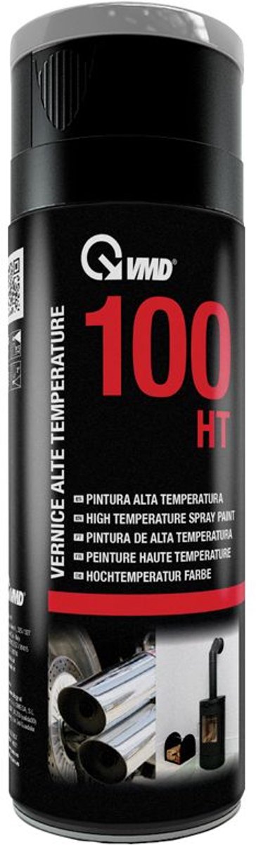 Hittebestendige Sprayverf - 400ml - Tot 600°C - Siliconenhars Basis - Hoge Dekking - Voor Kachels Uitlaten Motoronderdelen Barbecues - Zwart [17300HT-BK]