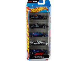 Hot Wheels Formula 1 - set van 5 metalen F1 speelgoedauto's