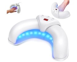 Laserapparaat voor de snelle behandeling van nagelschimmelinfecties en onychomycose; sneldrogende, sikkelvormige nagellamp.