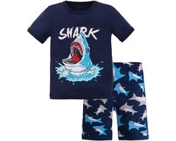Kinder Pyjama Jongen Meisje 2 Delig Katoen Zomer Set Korte Mouwen Shirt en Korte Broek 3-8 Jaar