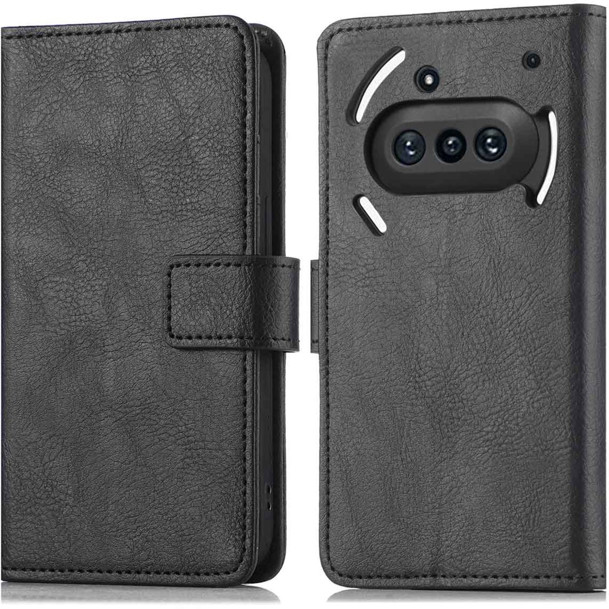 imoshion Hoesje - Geschikt voor Nothing Phone (3a) - Luxe Bookcase - Zwart