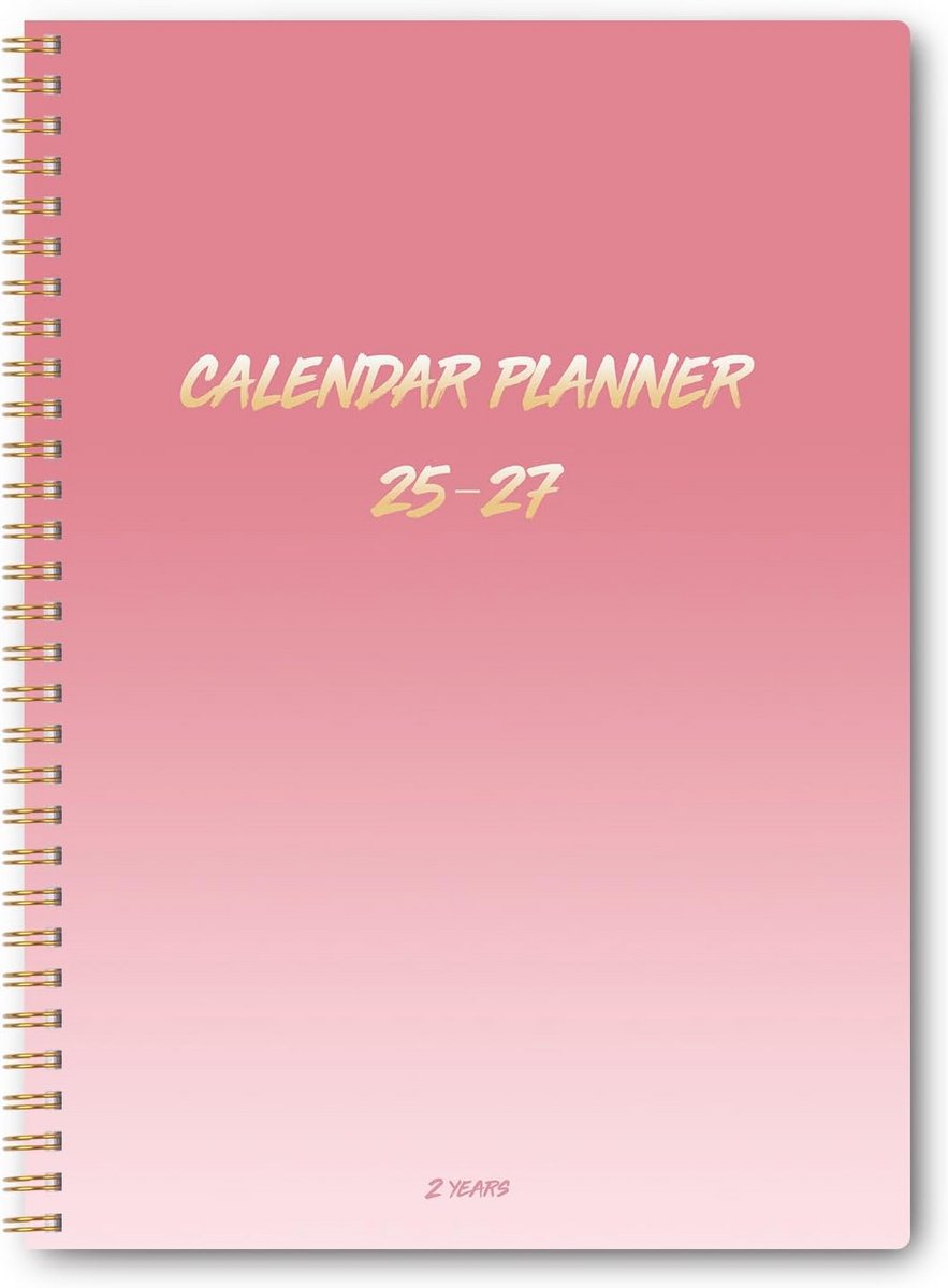2 Jaar Maandplanner 2025 - 2027: Academische Kalender A4 met Duurzame Groene PVC Omslag