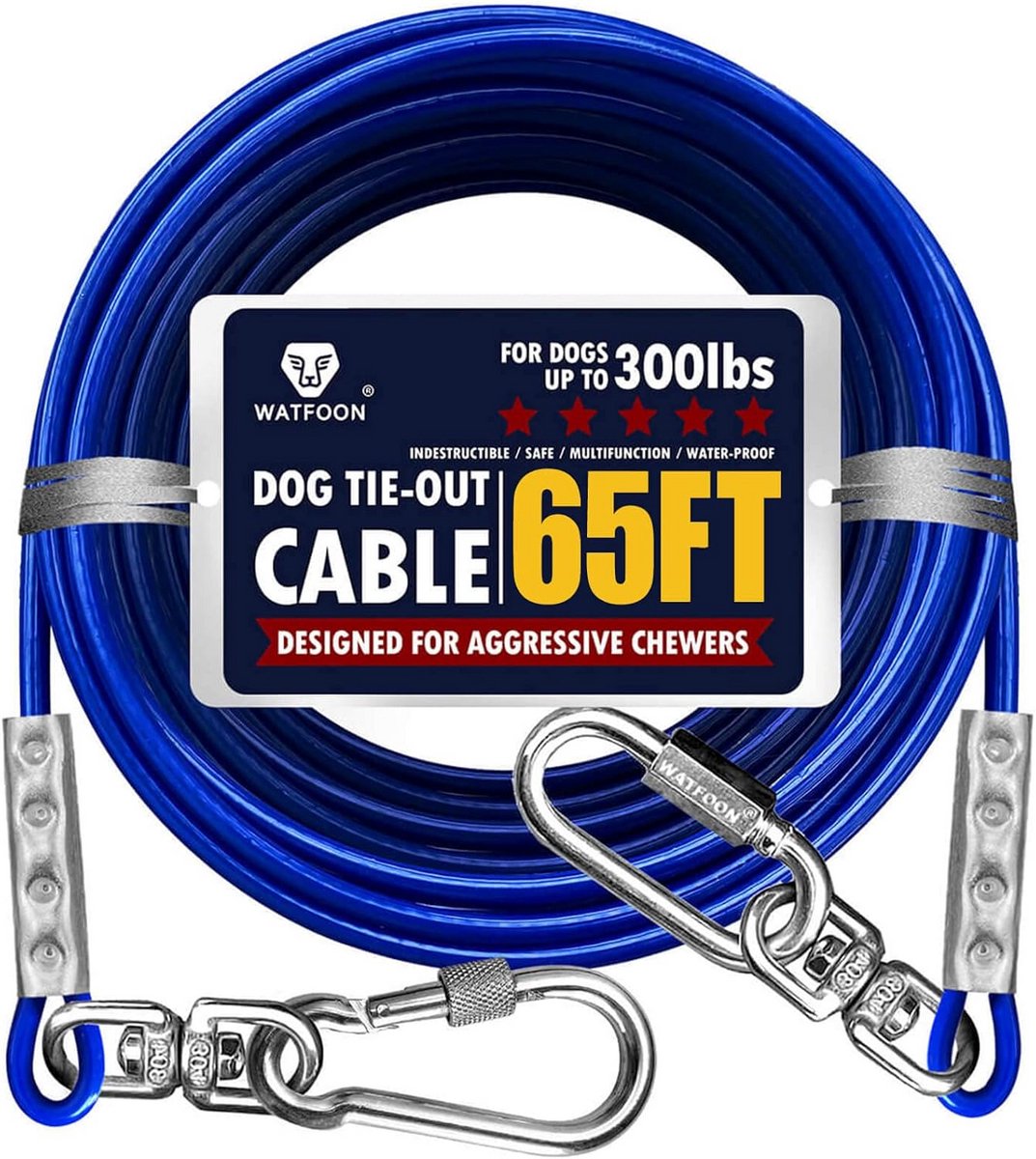 Extra Sterke Trolley Kabel voor Grote Honden tot 136 kg – 20 Meter Uittrekbare Tuinkabel