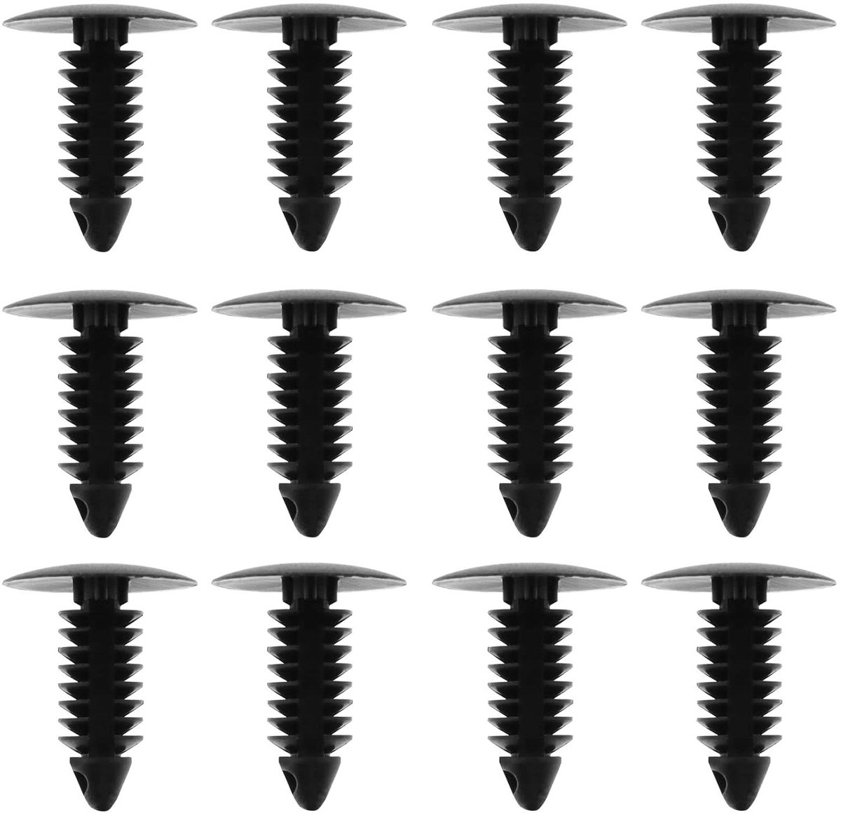 Allecto- Auto Retainer Clips - Plastic Trim Clips - 100 stuks - Spar Boom - 17.5mm Hoofd 22.5mm Hoogte - Bumper Spatbord - Push Pins - Bevestigingsmiddelen - Geschikt voor Auto - Zwart