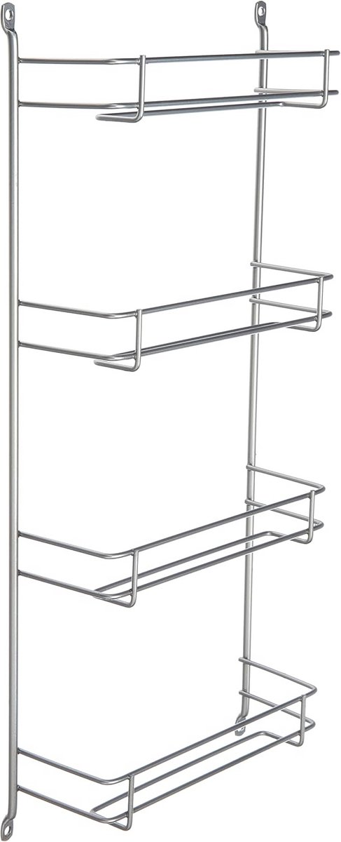Kruidenrek Zilver Wandmontage voor Potjes en Decoratie