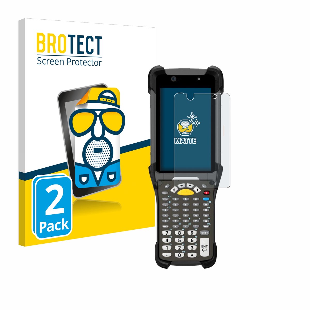 BROTECT - Screenprotector voor Zebra MC9300/ MC930P - Folie Beschermfolie matte 2 Stuks
