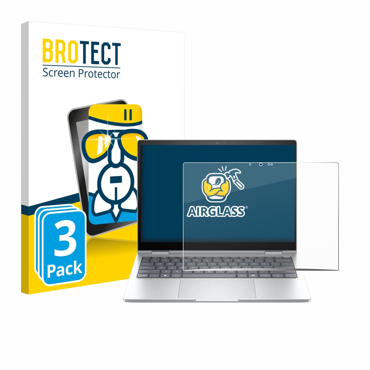 Screenprotector 3 Stuks voor HP EliteBook 8 Flip G1i 13" Beschermglas transparant