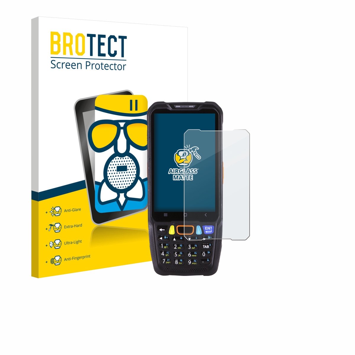 BROTECT - Screenprotector voor Point Mobile PM68 - Folie Beschermfolie Beschermglas matte