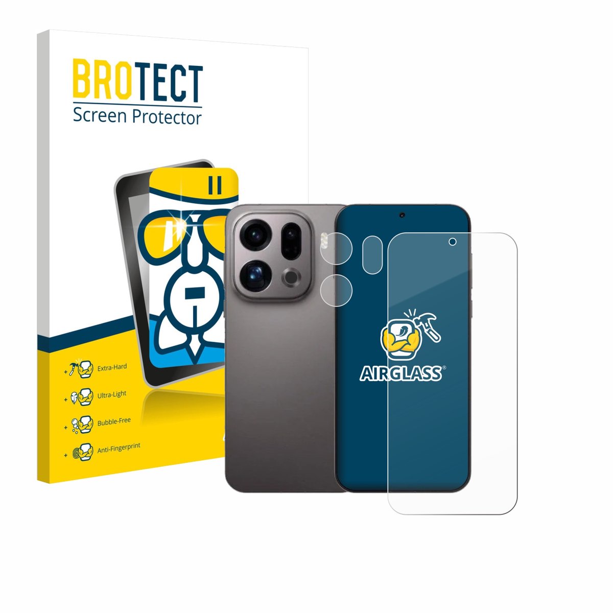 Screenprotector voor Oppo Find X9 (Voor+Camera) Beschermglas transparant