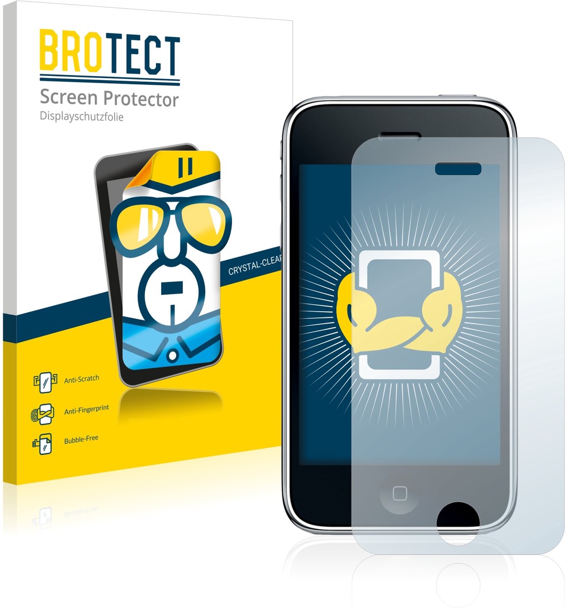 BROTECT - Screenprotector voor Apple iPhone 3GS - Folie Beschermfolie transparant 2 Stuks