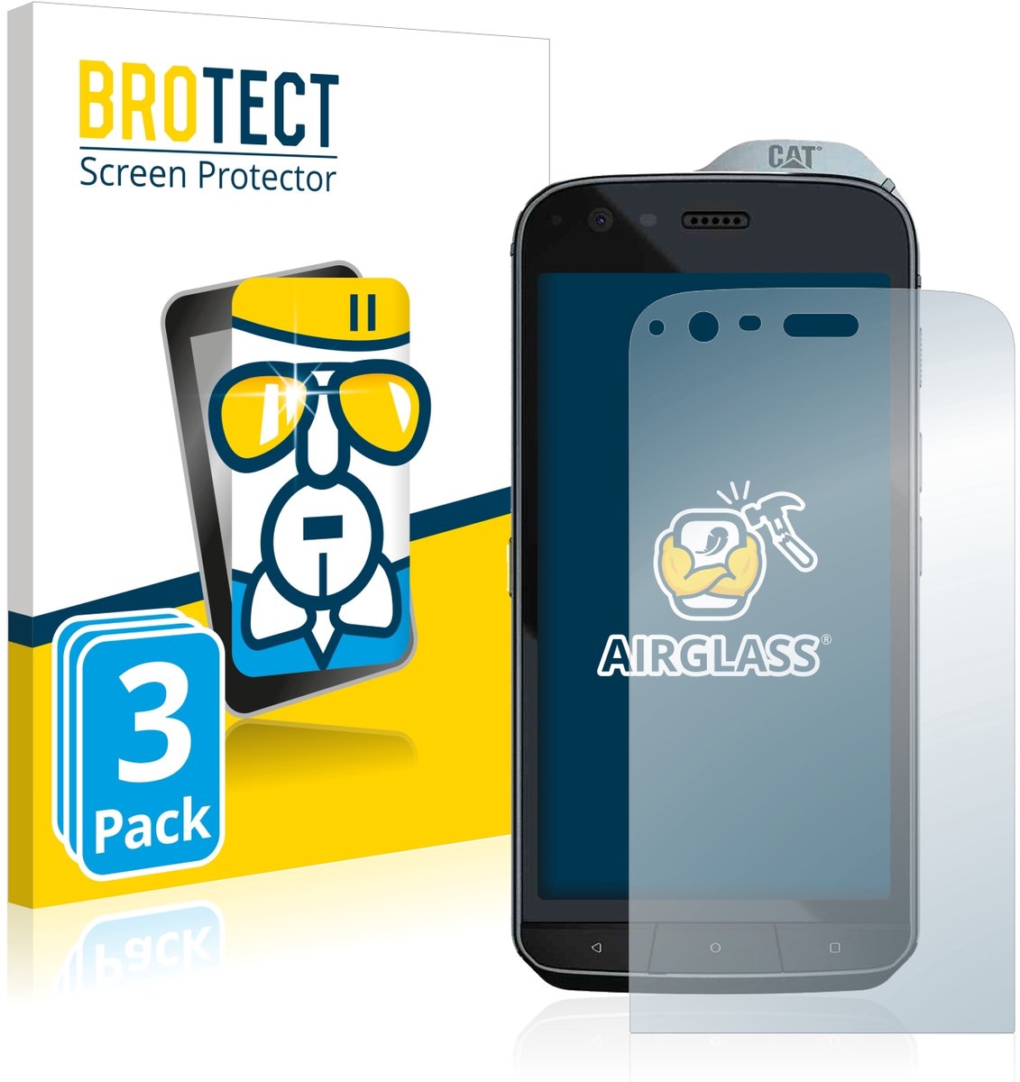 Screenprotector 3 Stuks voor Caterpillar Cat S61 Beschermglas transparant