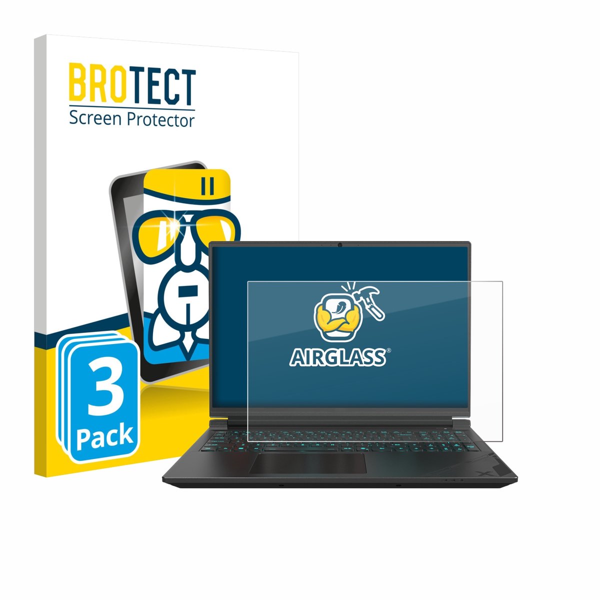 Screenprotector 3 Stuks voor Gigabyte G6X Beschermglas transparant