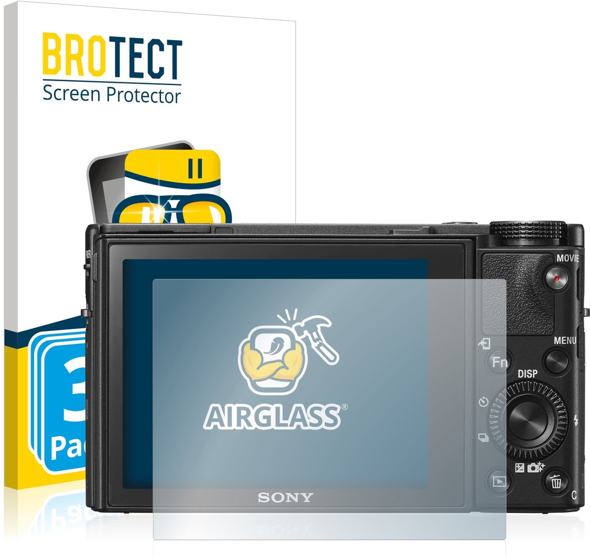 Screenprotector 3 Stuks voor Sony Cyber-Shot DSC-RX100 V Beschermglas transparant