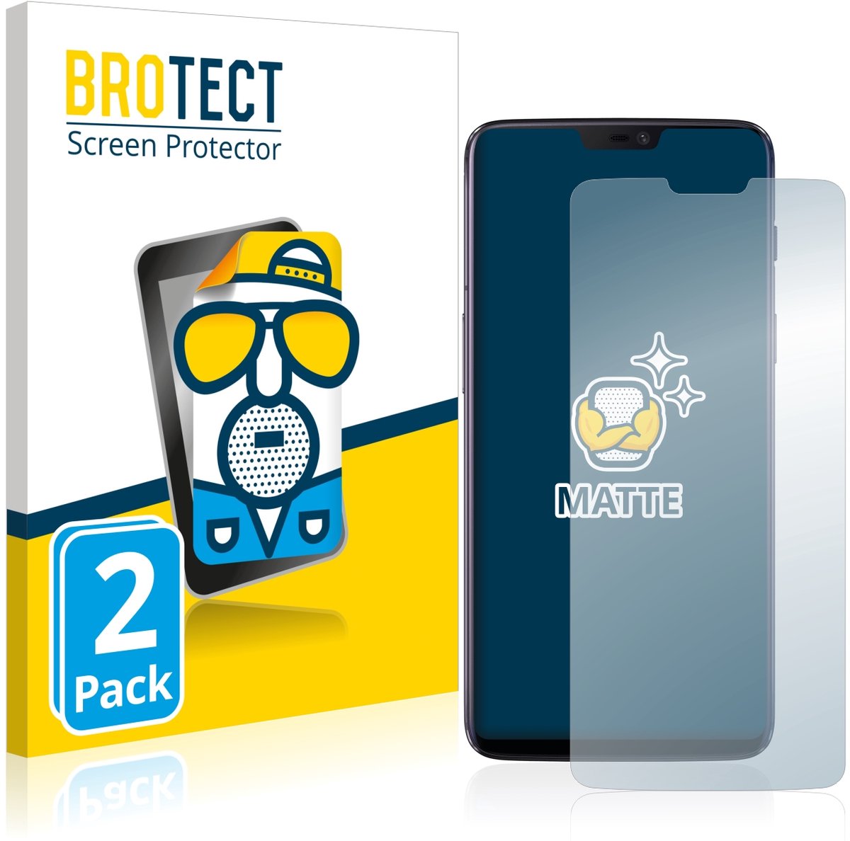 BROTECT - Screenprotector voor OnePlus 6 - Folie Beschermfolie matte 2 Stuks