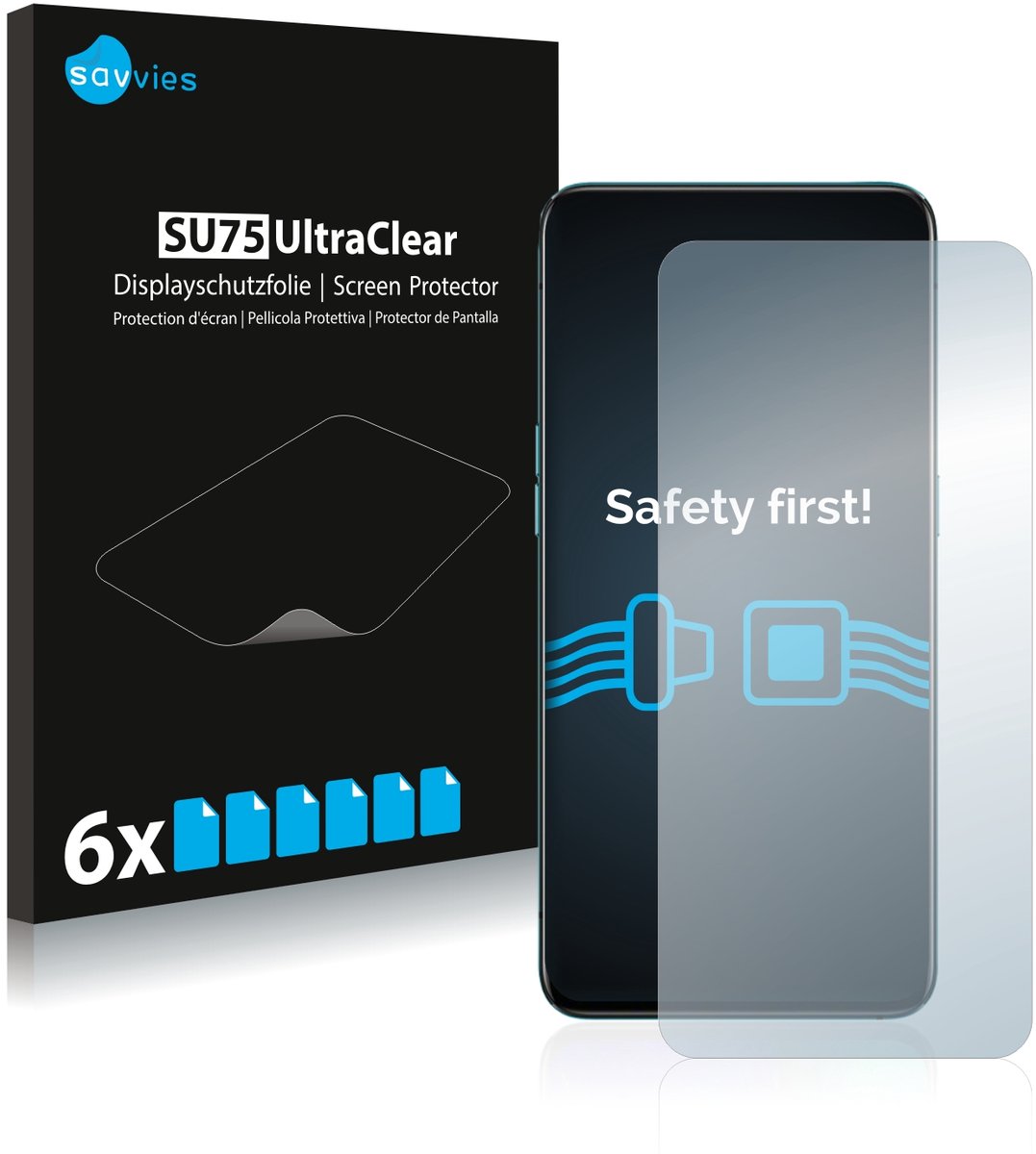 Savvies - Screenprotector voor Oppo Reno 5G - Folie Beschermfolie transparant 6 Stuks
