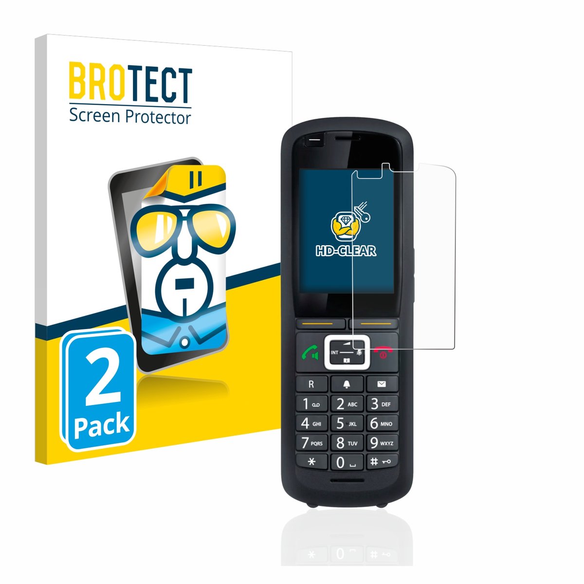 BROTECT - Screenprotector voor Gigaset R700H Pro - Folie Beschermfolie transparant 2 Stuks