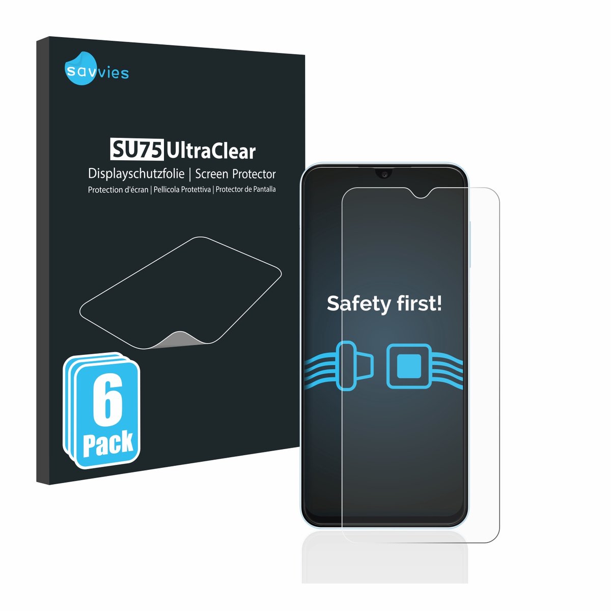 Savvies - Screenprotector voor Samsung Galaxy A13 - Folie Beschermfolie transparant 6 Stuks