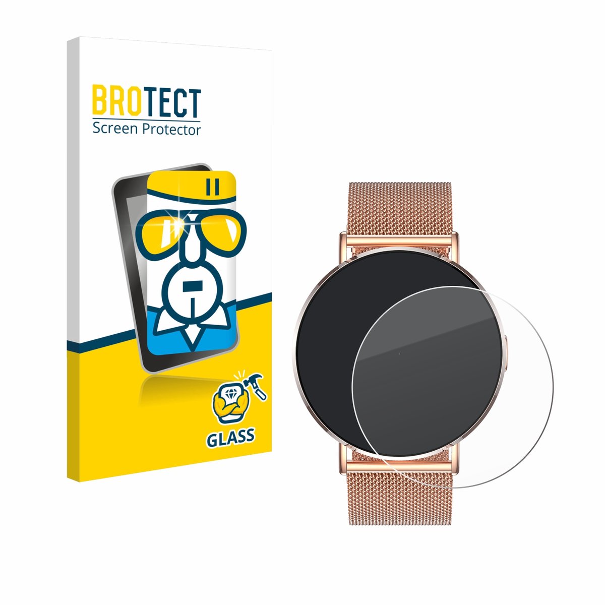 BROTECT - Glas Screenprotector voor Levowatch Eve 1.3" - Gehard Beschermglas 9H