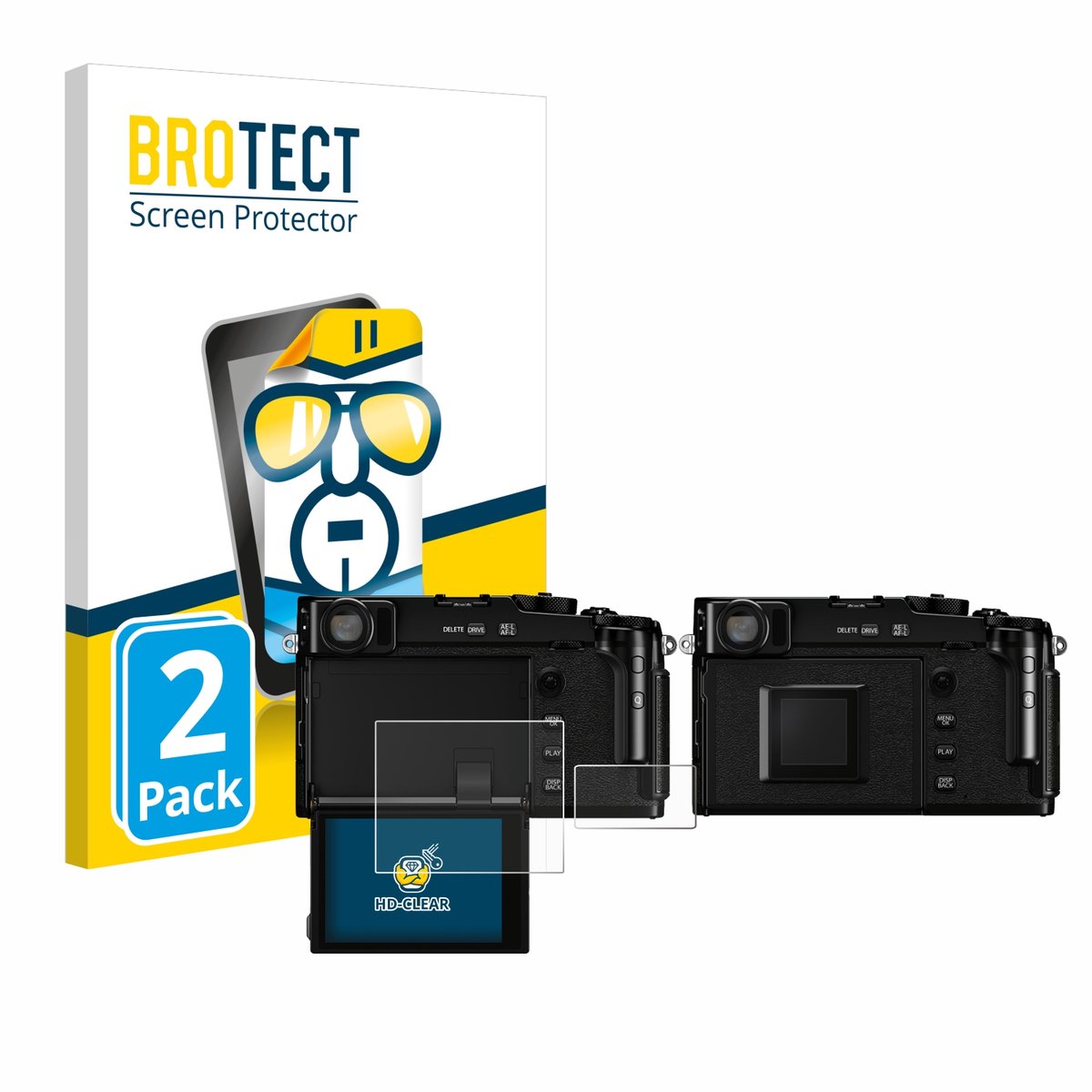 BROTECT - Screenprotector voor Fujifilm X-Pro3 - Folie Beschermfolie transparant 2 Stuks
