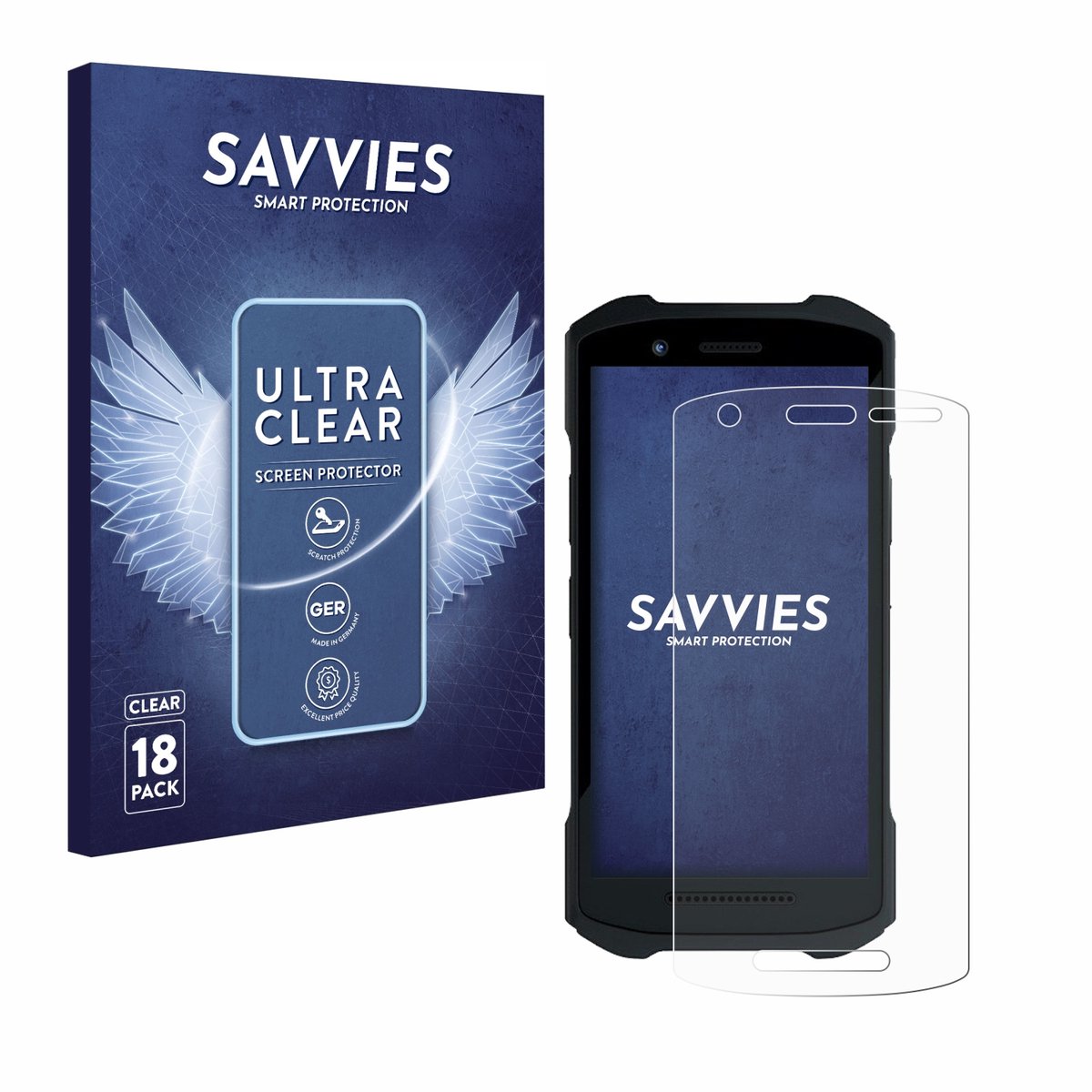 Savvies - Screenprotector voor Zebra TC21/ TC26 - Folie Beschermfolie transparant 18 Stuks