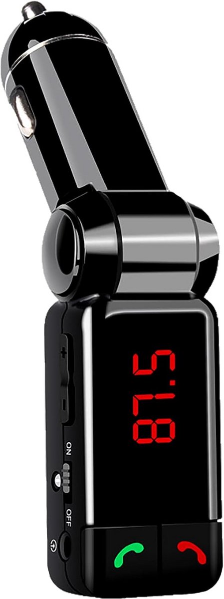 FM-zender met Bluetooth en 2 USB-poorten - auto-oplader voor opladen en audio