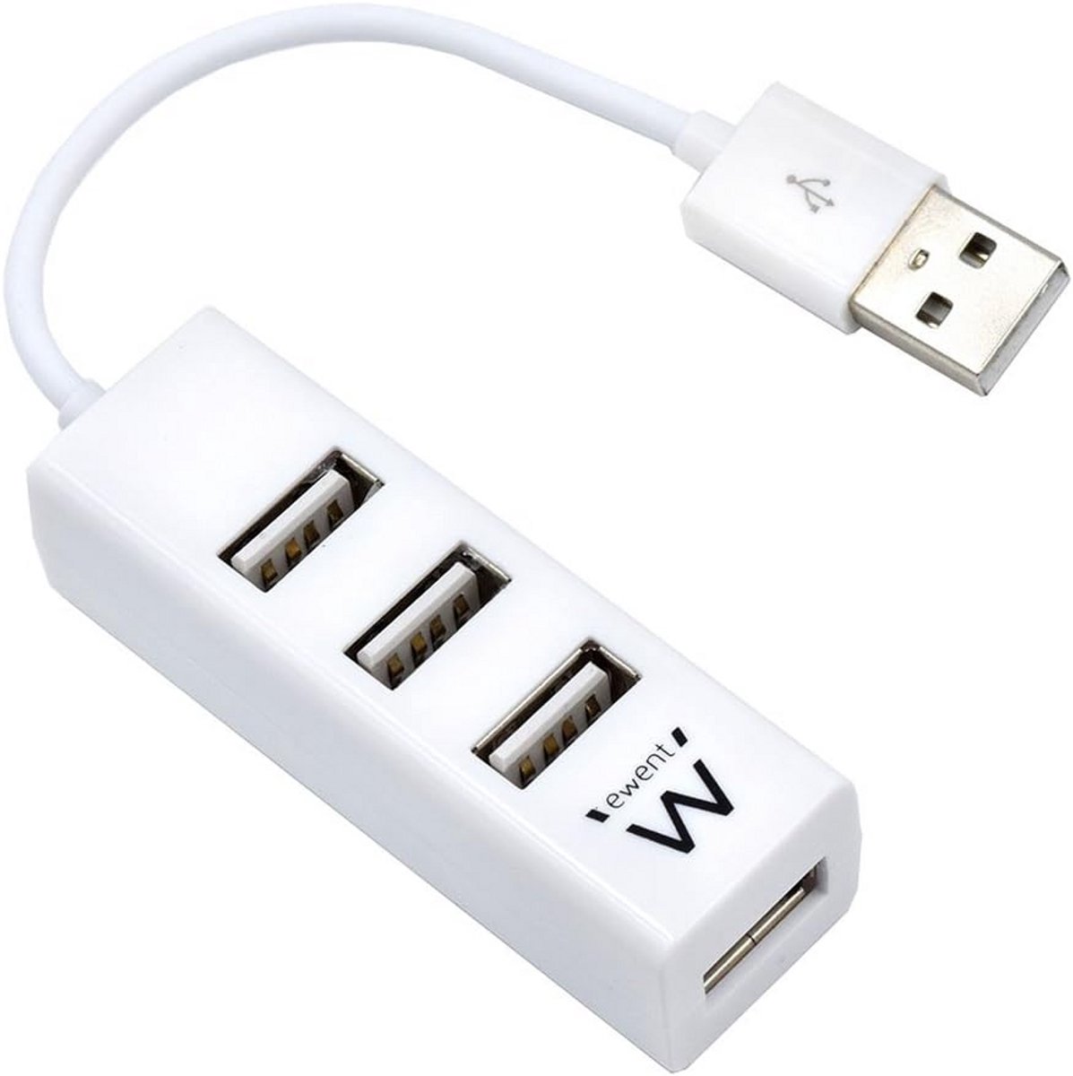 4-poorts USB 2.0 hub wit – Compacte mini hub voor pc en laptop met high-speed aansluiting