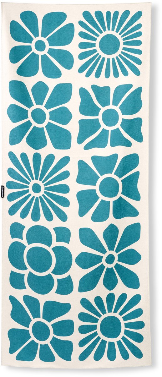 Nomadix Original Towel Big Flowers - Teal Ocean