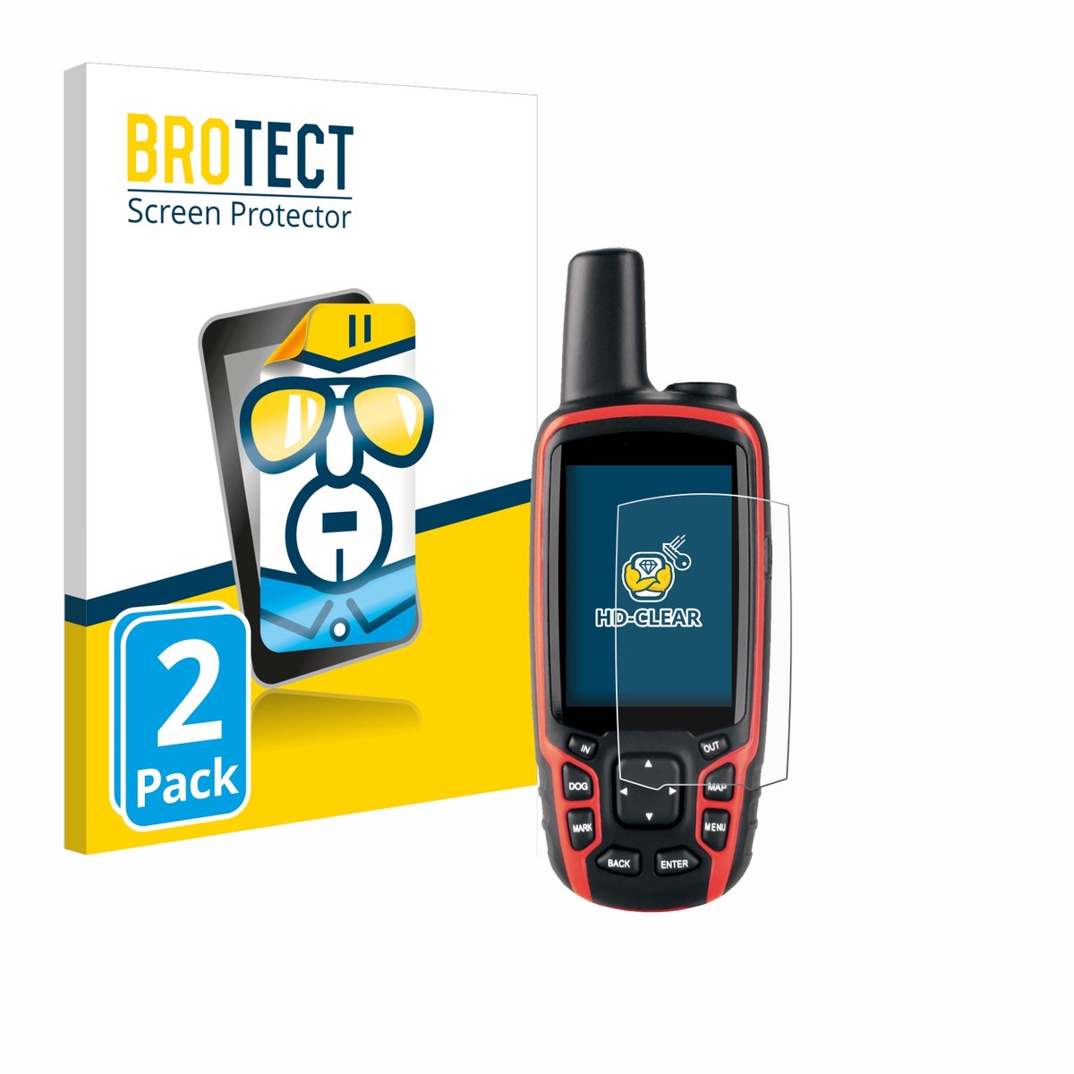 BROTECT - Screenprotector voor Garmin Astro 320 - Folie Beschermfolie transparant 2 Stuks