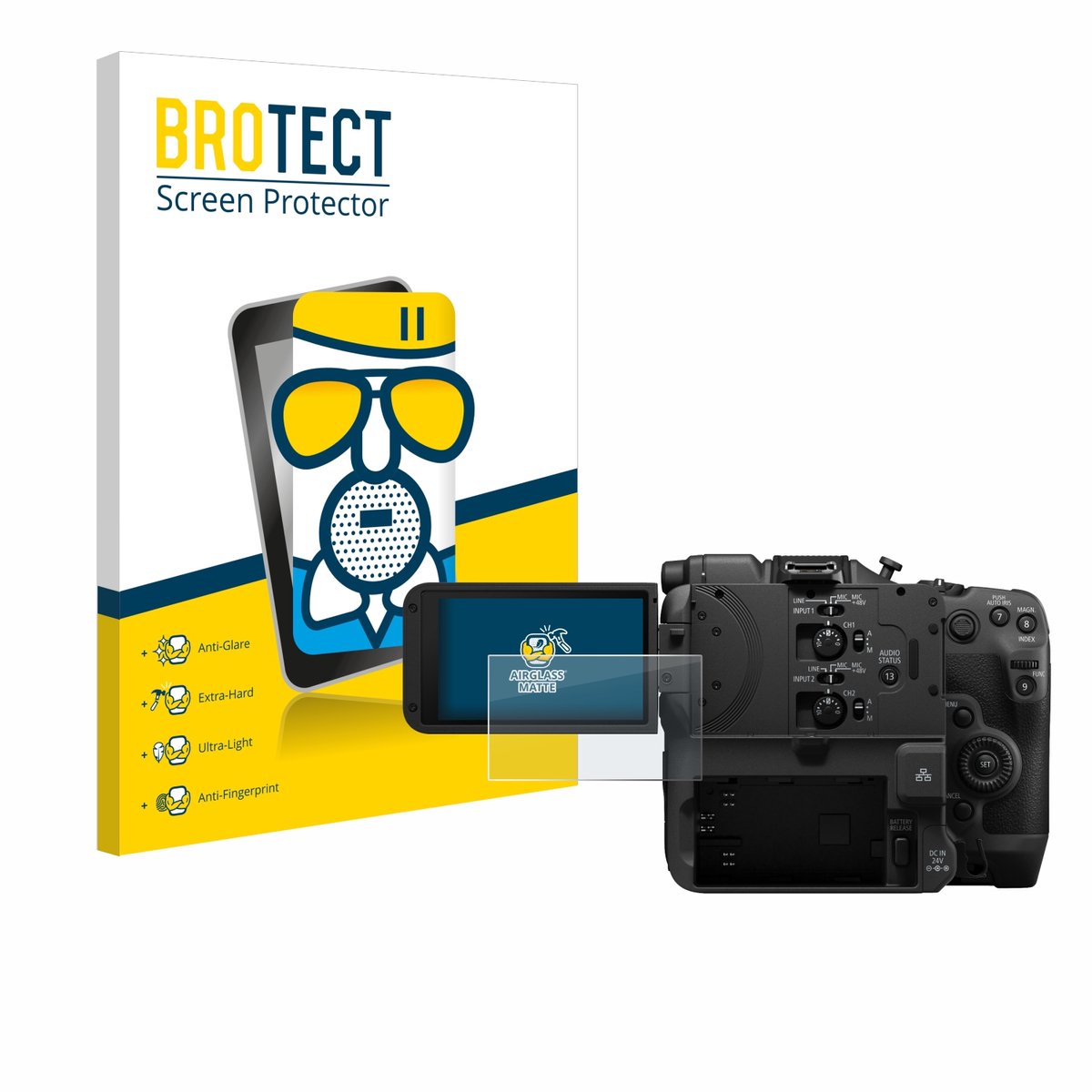 BROTECT - Screenprotector voor Canon EOS C400 - Folie Beschermfolie Beschermglas matte